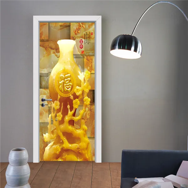 Индивидуальный размер/77*200 см калейдоскоп креативный дверной стикер Самоклеющиеся DIY водонепроницаемые обои домашний декор плакат на стену наклейки - Цвет: ZB56