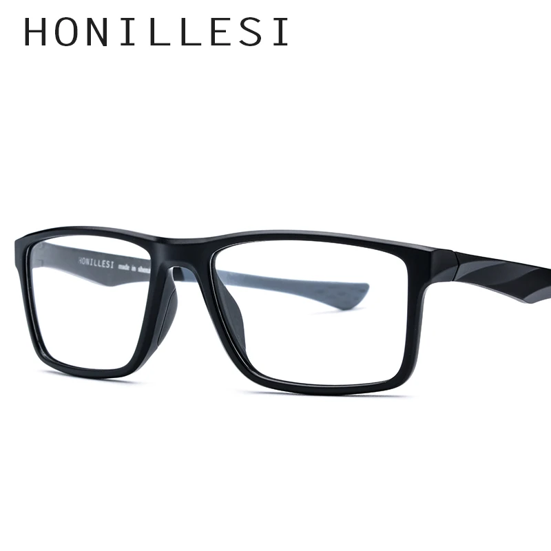 TR90 спортивные оптические очки, оправа для мужчин, баскетбольные большие квадратные очки для глаз, очки для близорукости, для улицы, очки по рецепту 7203 - Цвет оправы: Серебристый