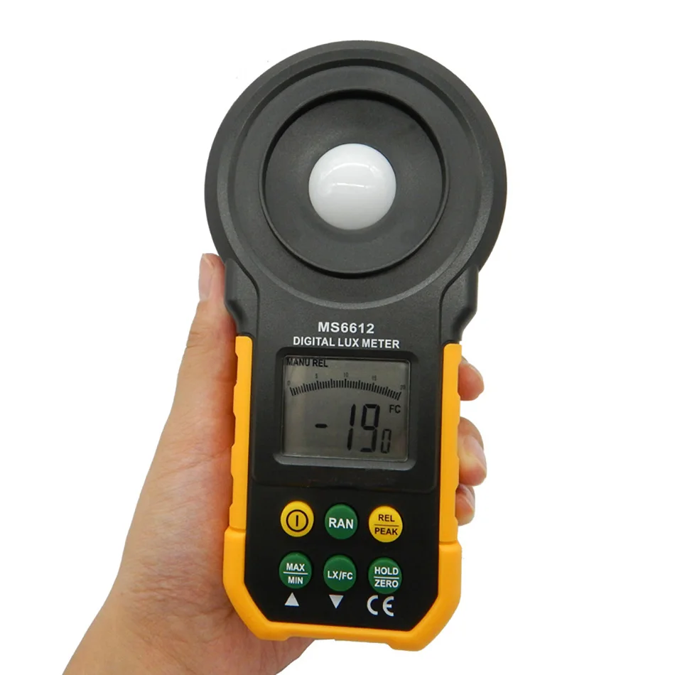 Portable Illuminometer High Precision Digital Brightness Tester MS6612 ...