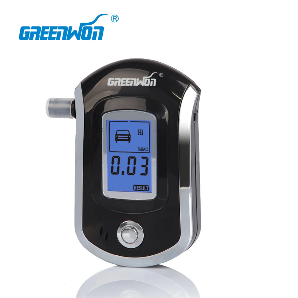 

GREENWON LCD Digital Breath Alcohol Test Analyzer Breathalyzer Tester Alcoholicity Meter Detector Black