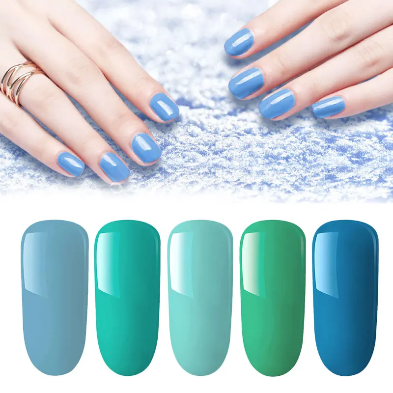 

Lghzlink Blue Color Series Gel Polish Kits 8ML Pure Color Nail Gel Lacquer Soak Off UV LED hybrid Nail Varnish Manicure Set