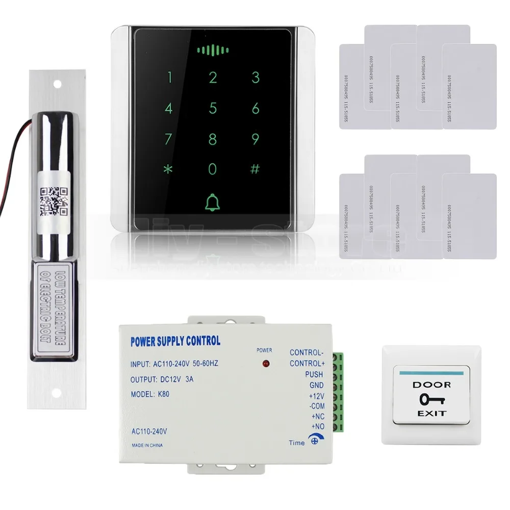 RFID считыватель DIYSECUR 125 кГц с парольной клавиатурой и электрическим болтовым