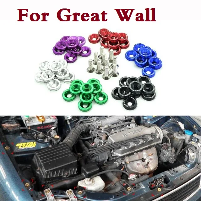 Автомобильная шайба JDM с паролем болты для номерного знака Great Wall Hover M1 M2 M4 Pegasus Peri
