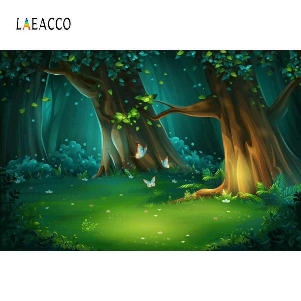 Laeacco мультфильм Ангел Эльф цветы сцена ребенок дети фотографии фоны Dreamlike