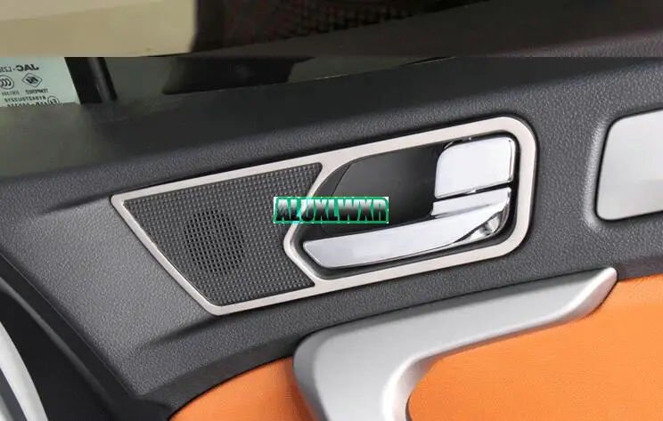 4 шт. ABS хромированная, для внутренней дверной ручки крышки Внутренняя дверь защита накладка Стикеры для JAC S3 2013 автомобильные аксессуары