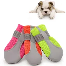 Обувь для собак; летние сандалии для домашних животных; обувь на мягкой подошве; флуоресцентная обувь; цвет розовый, красный, зеленый, оранжевый; обувь для домашних животных; дышащая обувь