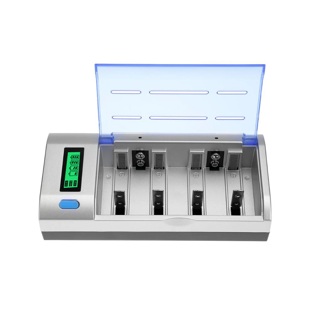 Meilleur Knewfun Intelligent Intelligent Écran LCD Batterie Chargeur Pour Rechargeable 22650 NiCd NiMh AA AAA C D au lithium 6F22 9 V Taille Batteries