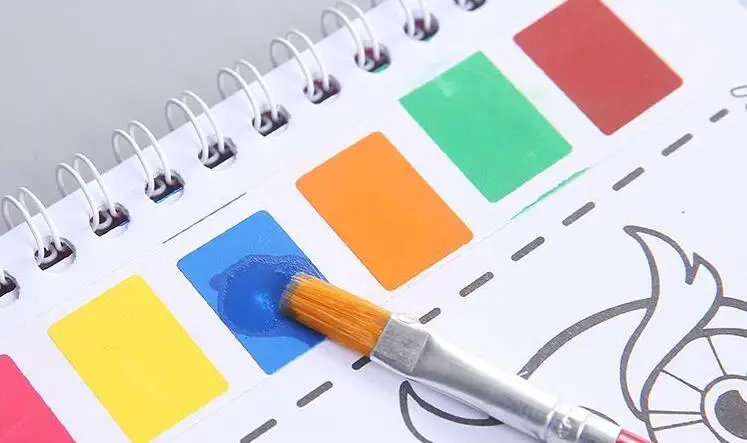 Креативный мультфильм дети гуашь живопись книга раскраска Детский сад Дети Акварельная живопись книга