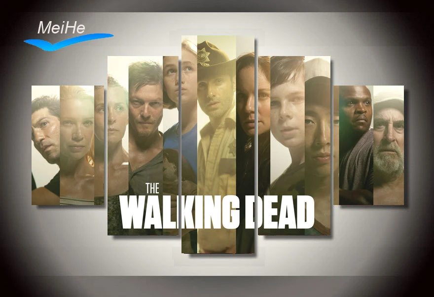 Framed Printed the walking dead movie picture Painting wall art room