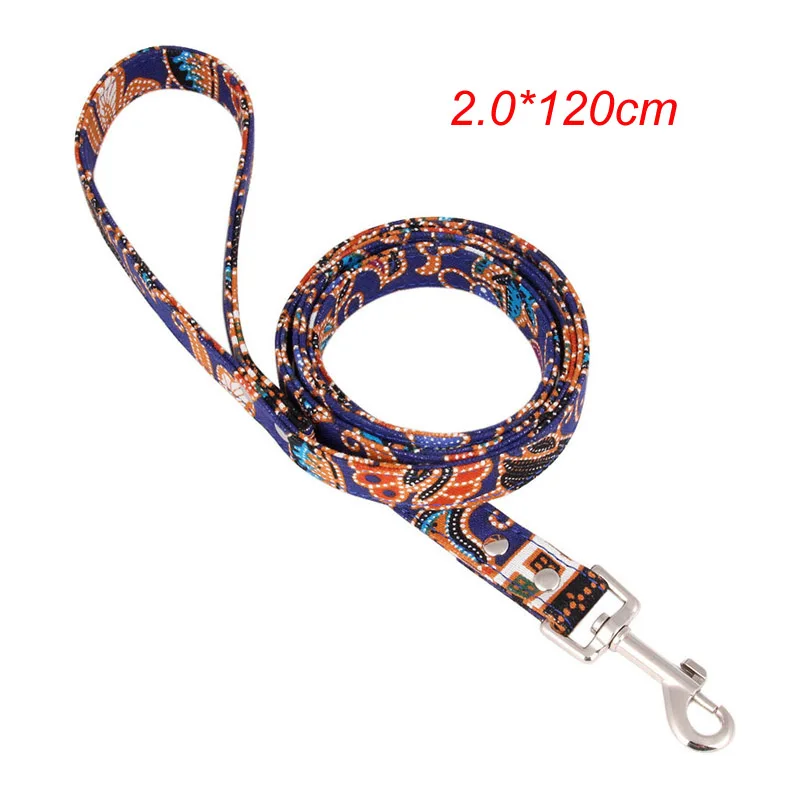 M-3XL Large Dog Collar Leather Puppy Collar Lead Release Buckle Pet Collar For Dogs 0.8 inch Width Pet Dog Leash Running Walking - Цвет: Blue Leash