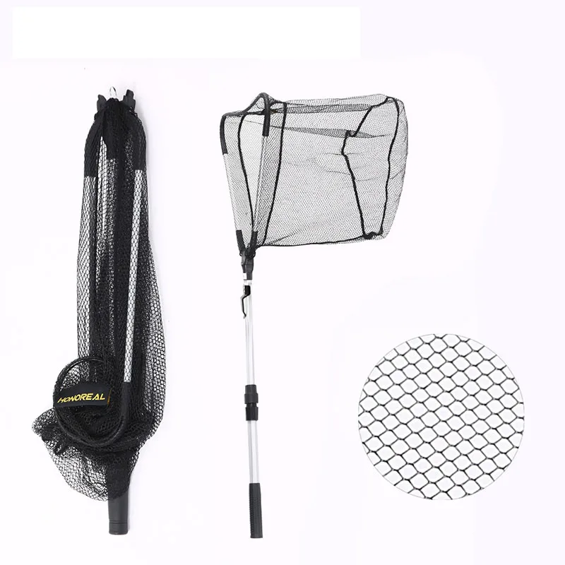 

95cm 160cm 210cm Portable Triangular Folding Fishing Net Landing Net 3 Section Extendable Aluminium Handle Fishing Tackle B305
