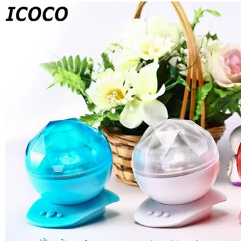

ICOCO 12 LEDs Ocean Wave Diamond Shape Projector Remote Control Night Light with Mini Music Play Gift for Home Bedroom Decor