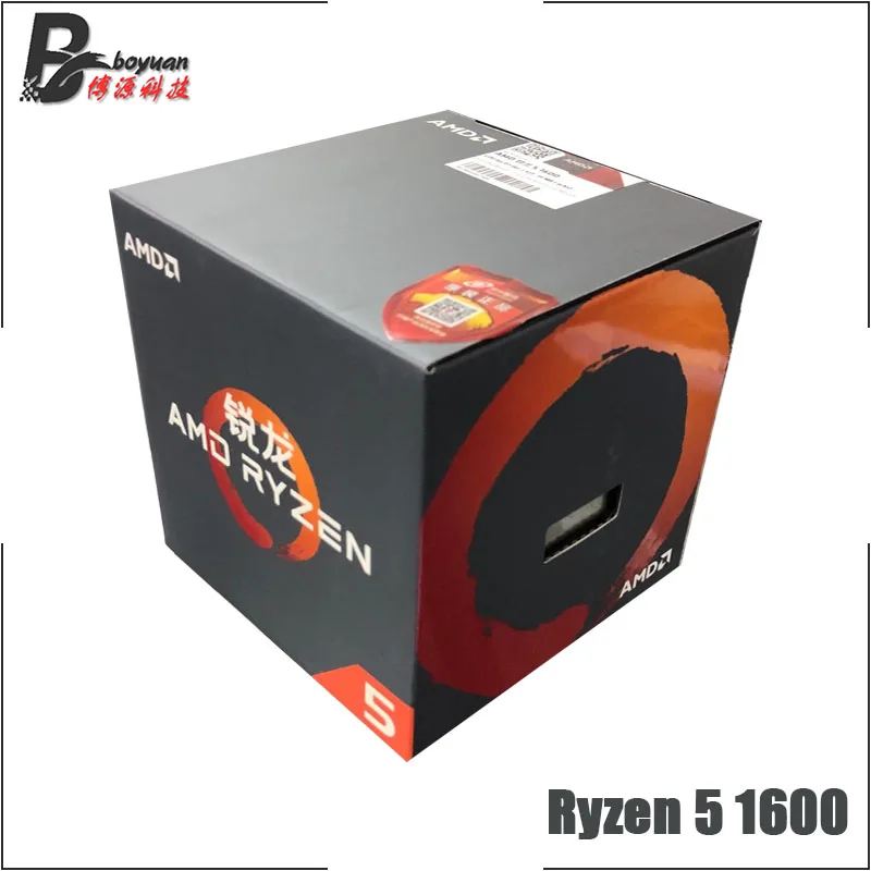 AMD Ryzen 5 1600 R5 3 2 ГГц шестиядерный двенадцать нить Процессор процессор L2 = м L3 16M 65 Вт