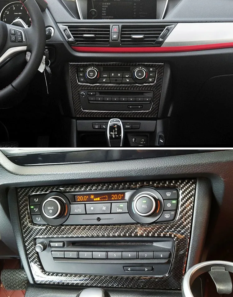 Для BMW E84 X1 2011- автомобильные аксессуары из углеродного волокна автомобильный CD-плеер Управление Панель наклейки компакт-дисков Панель декоративные рамки ремонт