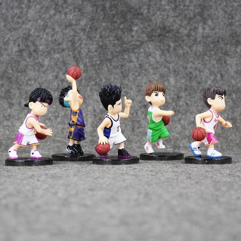 5 шт./лот SLAM DUNK Shohoku баскетболист Аниме фигурки Куклы Hanamichi Sakuragi Rukawa Kaede крутая модель для детей