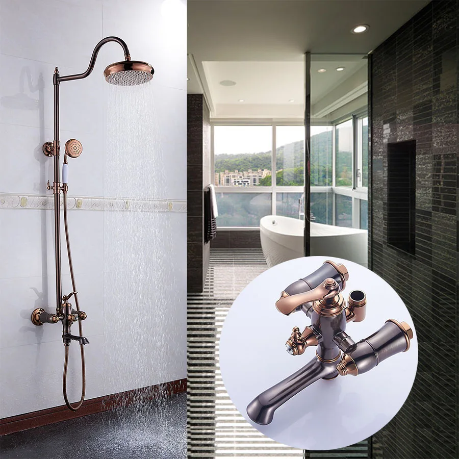 Shower Faucets Luxury Bath Shower Sets Bathroom Wall Mounted Hand Held