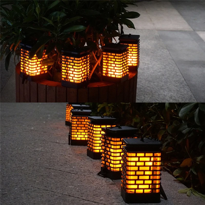 LED Solar Outdoor Garden Waterproof Light IP65 Quad Candle Squares Flickering Flame Hanging Decoration Lamp XiaoMi Foco Luz LED Solar Outdoor Garden Waterproof Light IP65 Quad Candle Squares Flickering Flame Hanging Decoration Lamp XiaoMi Foco Luz