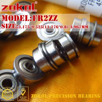 

ZOKOL FR2 ZZ bearing FR2ZZ Flange bearing FR2-ZZ Deep Groove ball bearing 3.175*9.525(11.176*0.8)*3.967mm