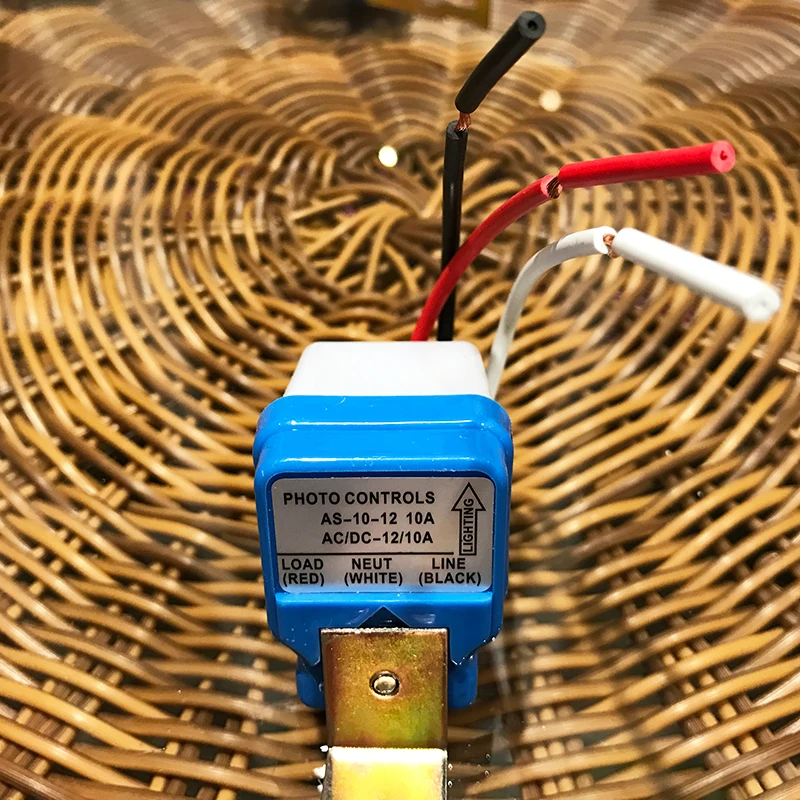 Automatic Photo Control Photoswitch Sensor Switch DC12v AC 220V 50-60Hz 10A Auto On Off Photocell street Light Switch (6)