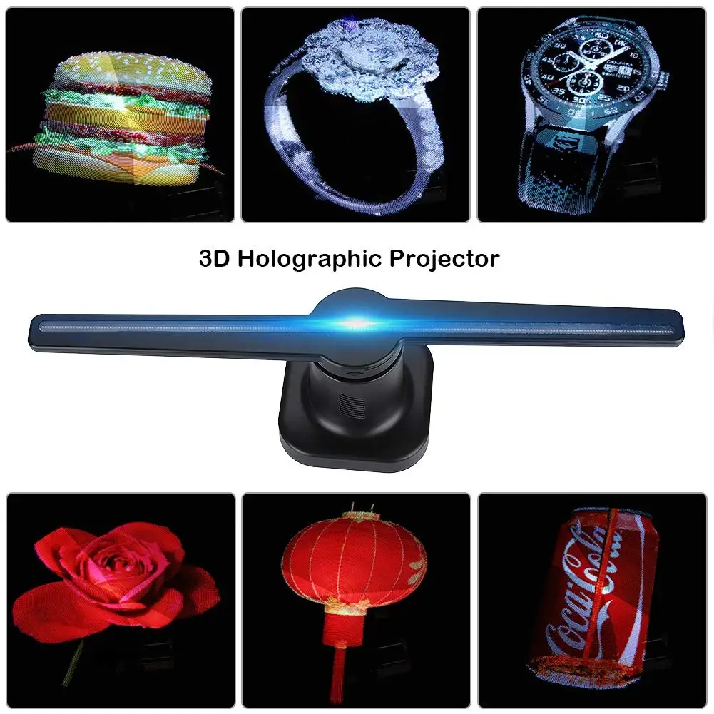 3D Hologram Advertising Fan Projector light display holographic LED holograma wifi customized photos videos 224 lamp beads