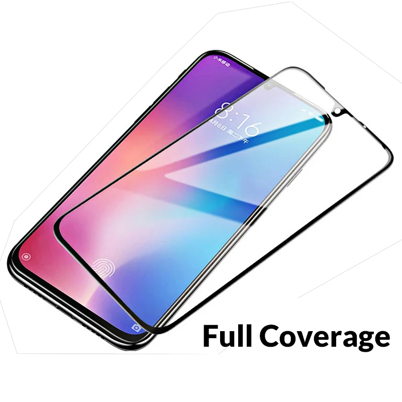 Закаленное стекло для Xiaomi Mi 9 полное покрытие защитное my MI9 глобальная версия