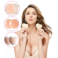 1 Pair Round/Heart/Flower Shape Reusable Silicone Breast Nipple Pasties Pads Covers Bra Waterproof Self Adhesive Breast Petals