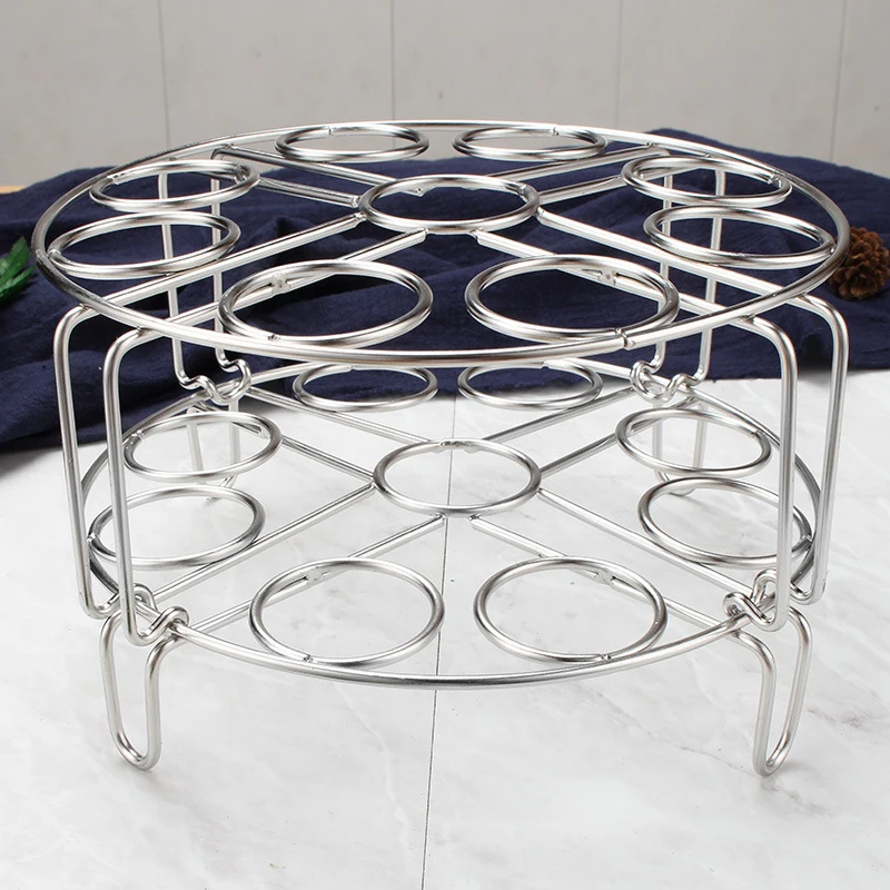 7 Slots 304 Stainless Steel Egg Rack Holder Decoration Multifunction Kitchen Cooking Steamer Rack Egg Seperate Shelf Basket Tool