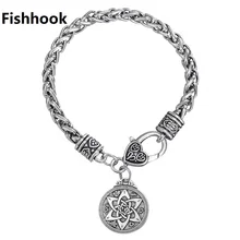 Рыболовный крючок, Прямая поставка, талисман для стихов, писателей, актеров, ключ Соломона, печать, Пентакль, амулет, женский браслет, мужской браслет, браслет