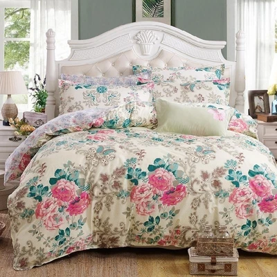 Free Ship American Rustic Fl Bird Print Pure Cotton Duvet Cover Free Ship American Rustic Fl Bird Print Pure Cotton Duvet Cover Bed Sheet Pillowcase 4pcs Lot Queen Bedding Sets Sp2060 In From Home