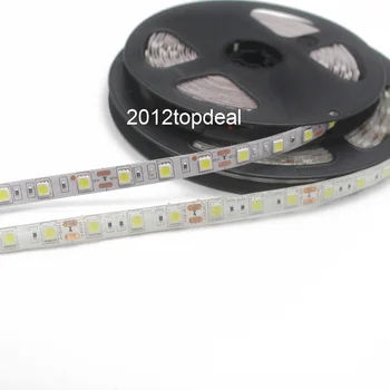 

5M DC12V Waterproof / no-waterproof LED Strip 5050 SMD 60Led/m Flexible Led Light white Tape Ribbon
