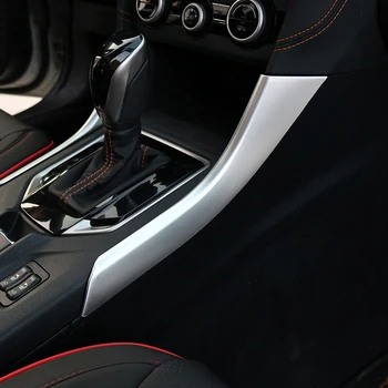 

silver & Carbon style Interior Center Console Stripe Decorative Trim Car Styling Accessories 2pcs For Subaru XV 2018 ABS