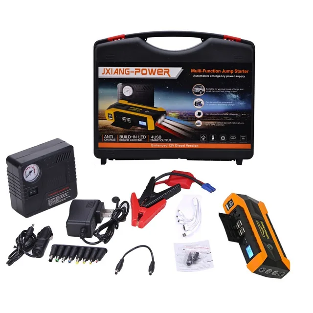 JX29 Air Pump +High Capacity 68800mAh Car Jump Starter Mini Portable