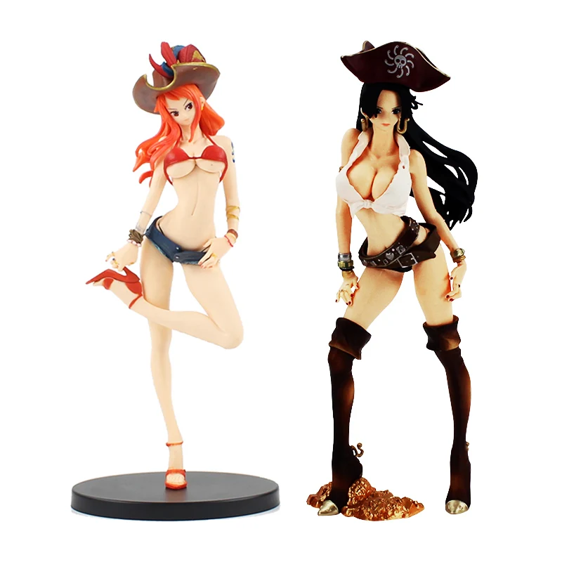 

25cm New One Piece Figure Toy One Piece Figure Pirate Boa Hancock Nami Nico Captain Ver. PVC Collection Model Toy Dolls