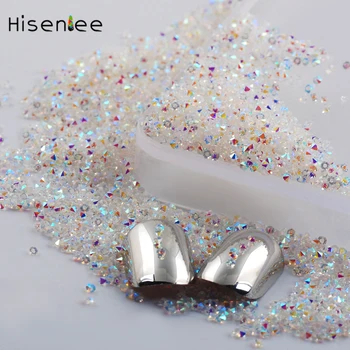 

2880pcs 1.1mm Nail Art Glitter Crystal AB Glass Mini Tiny 3D Micro Pixie Nail Decoration Gems Nail Rhinestones