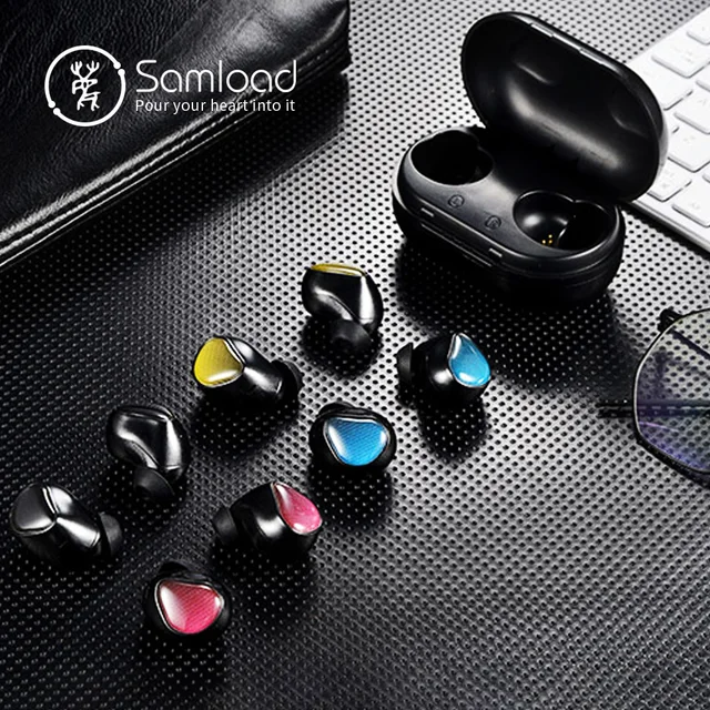 Samload Mini Earphone Port Cordless Wireless Earbud Stereo in ear Bluetooth 5.0 Waterproof headphones For Apple iPhone 7 X Sony