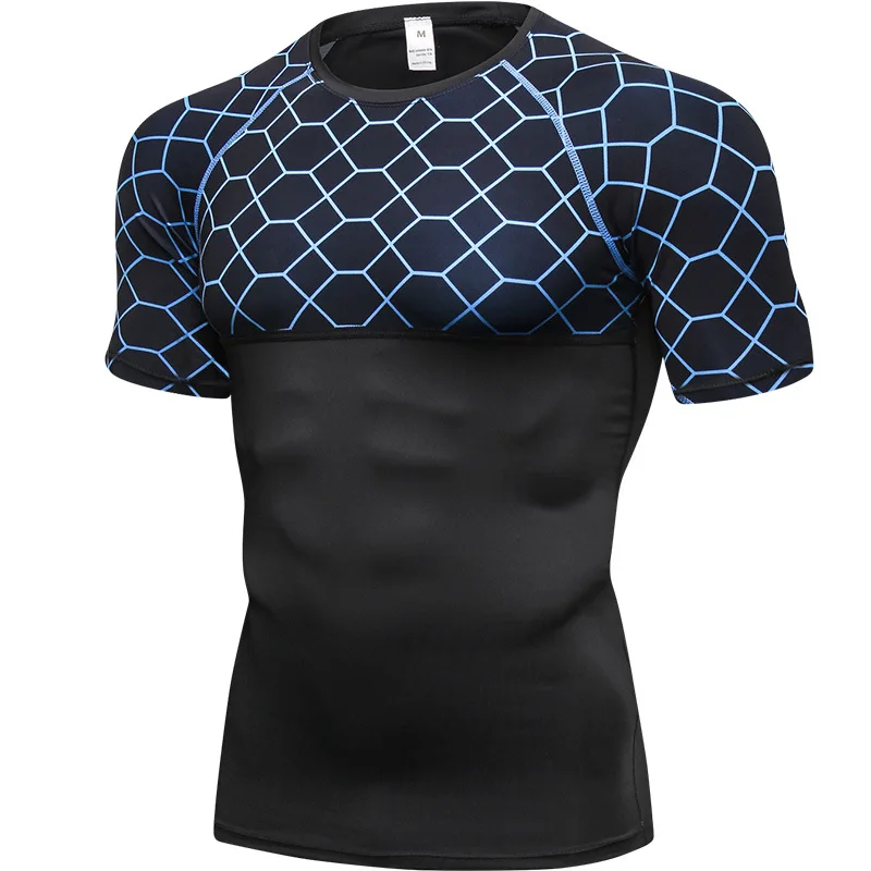 Мужская футболка для фитнеса Dry Fit Rashguard Спортивная компрессионная спортзала