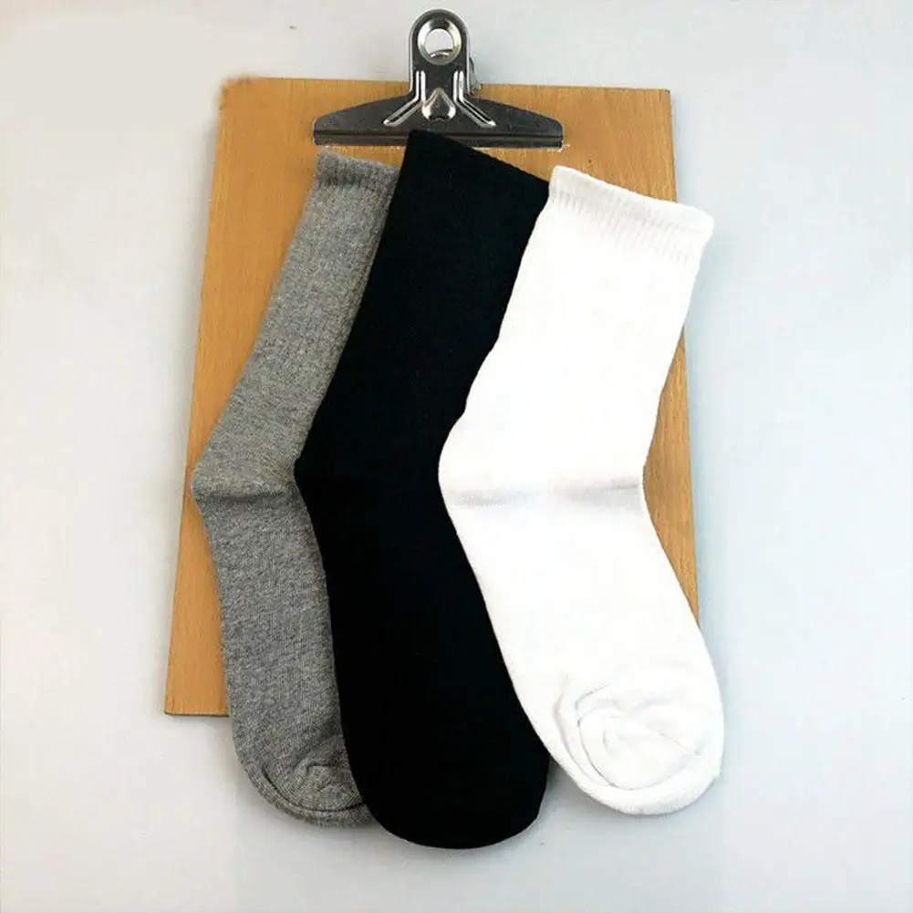 

MISSKY Men Women Unisex Socks Simple Solid Color Middle Tube Sports Socks Female Male Socks