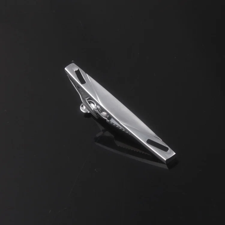 New design copper tie clips for men with black enamel silver plated