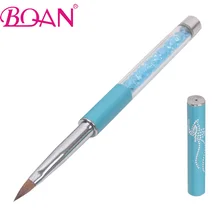 BQAN Hot Selling 4# Kolinsky Nail Brush Nail Art Builder Brush Crystal Acrylic UV Nail Art Brush