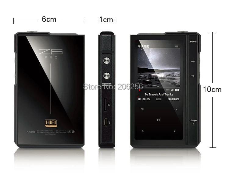 Оригинальный MP3 плеер Moonlight AIGO Z6PRO Hard DSD256 ES90018Q2C DAC Hifi музыкальный двухъядерный