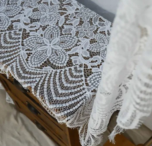 

Wide 47CM Yarn Single Lash Lace Fabric DIY Clothing Skirt Wedding Dress Accessories 3M/Pack