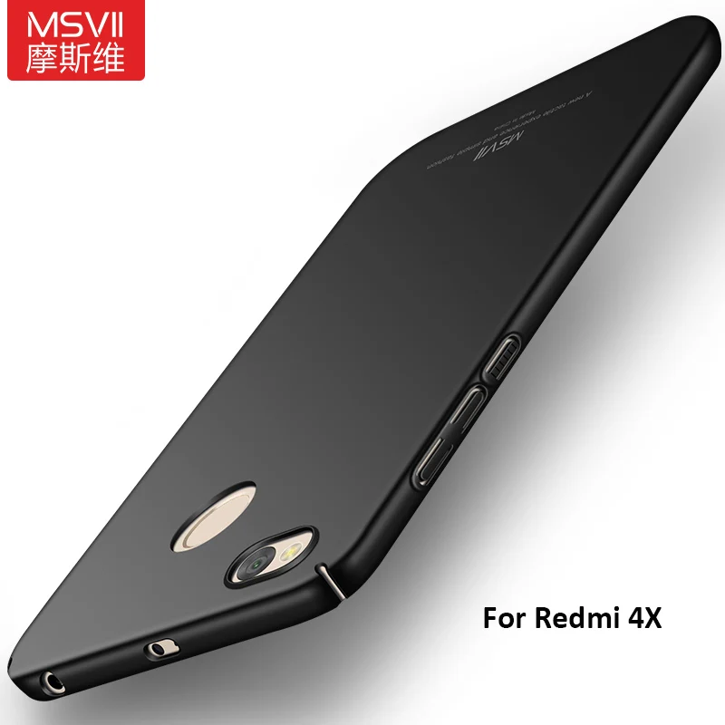 

Original MSVII Brand Luxury Color Case for Xiaomi Redmi 4X Oil-Painted PC Simple/Matte Cover Shell for Hongmi 4X Slim Protector