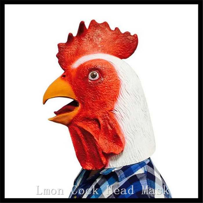 

Party Cosplay Animal Chicken mask Head Face Mask Halloween Party Prop Carnival Latex Rubber Chicken Head Mask Party Rooster Mask