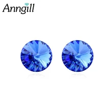 Круглые 0,8 см Кристалл от SWAROVSKI серьги-гвоздики лучший подарок для женщин ювелирные изделия Bijoux элегантный подарок