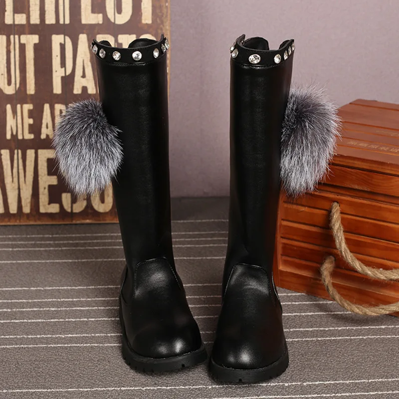 

New winter girl's boots slipproof waterproof shoes snow boots baby girls' winter warm shoes children's boots kids' shoes 16940