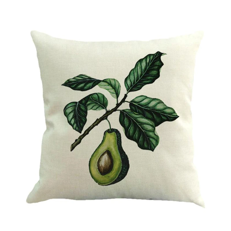 Avocado Cotton Linen Cushion Cover Throw Pillow Case Sofa Home Decor08