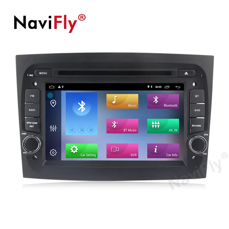 Best NaviFly Android 9.1 Quad core 32G ROM Car dvd player gps navigator for Fiat Doblo 2015 2016 with 4G wifi RDS map BT 1