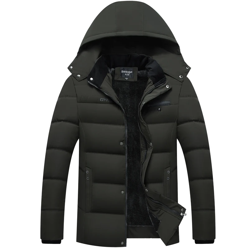 Новые мужские зимние куртки и пальто, пуховая хлопковая одежда высокого качества, Повседневная модная мужская зимняя куртка с бархатной подкладкой