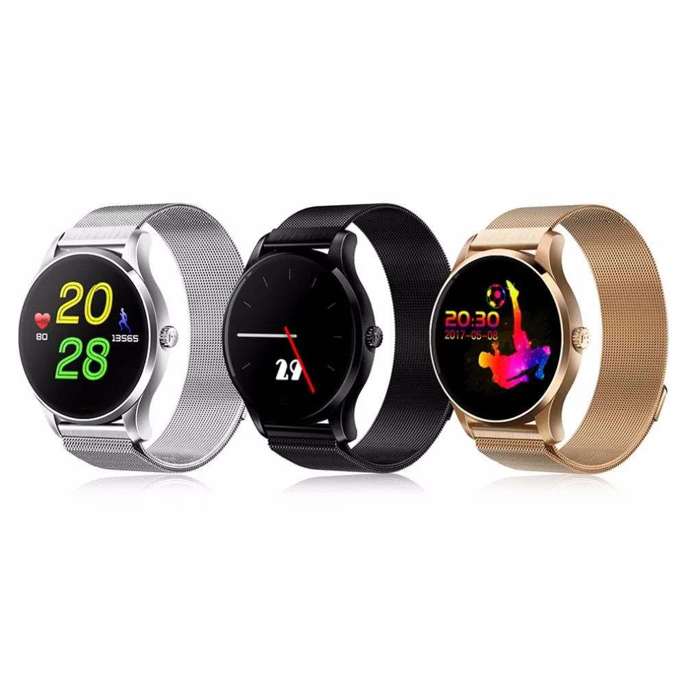 Bluetooth 4 0 Смарт часы ультра тонкий пояс сетки нержавеющая сталь наручные 1 22 дюймов