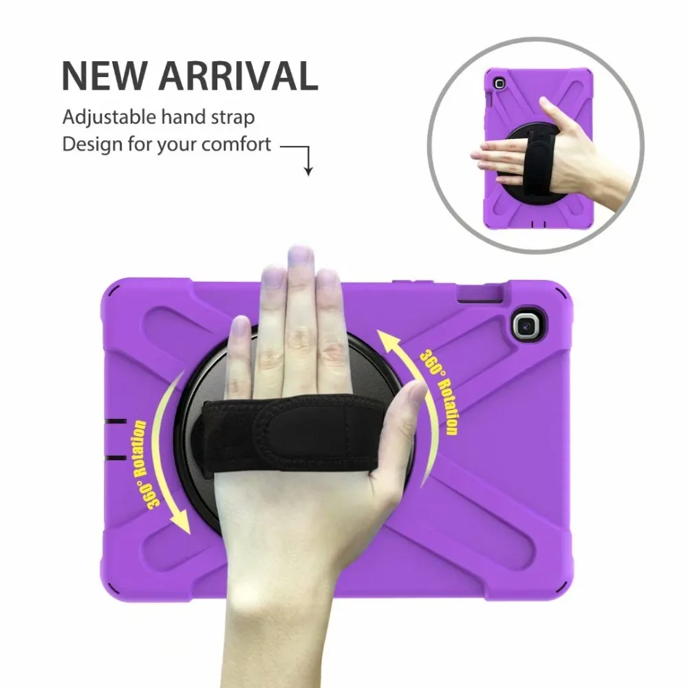 Case for Samsung Galaxy Tab S5E 10.5 T720 T725 2019 Heavy Duty 360 Rotating Hand Strap Kids for Samsung T720 Shockproof Cover (4)
